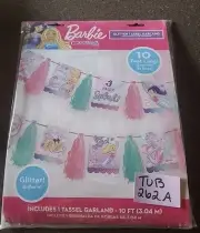 Barbie Mermaid Dreamtopia Glitter Tassel Garland Party Decoration
