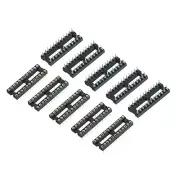 DIP IC Chip Socket Adapter Round Pin 24P 2.54mm Pitch IC Socket, 10 Pack