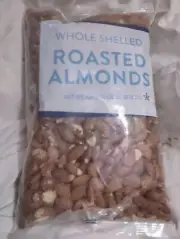 Whole Shelled Roasted Almonds 2lb. Bag USDA Food (32 oz.) Exp. 9/29/24 - New!
