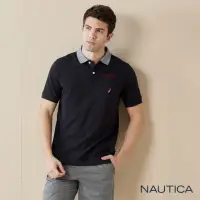 在飛比找momo購物網優惠-【NAUTICA】男裝 素面休閒百搭短袖POLO衫(黑色)