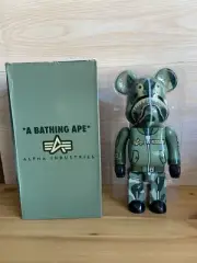 Bape x Alpha 400% Bearbrick Camo Shark Be@rbrick