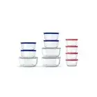 Pyrex 22pc Glass Food Storage Container Set New . Box is worn Product is New