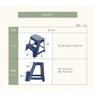 盡量買附發票「現貨發送」【塑膠椅梯】KEYWAY聯府大登高梯椅RC688 洗車椅 樓梯椅 墊高椅 塑膠椅