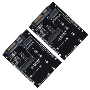 2PC mSATA / M2 NGFF SSD to SATA Converter Adapter Combo Card M.2 2 In 1 Card NEW