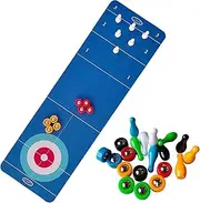 Tabletop Curling Set, Portable Design Tabletop Games, Long Serving Life Tabletop Curling Game, Desk Curling Set for Family Fun and Entertainment