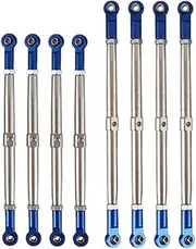 8pcs Metal Push Rod Pushrod Link Rod Links Turnbuckle 5319X 5338R for 1/10 Traxxas Summit Revo E-Revo 2.0 RC Car Upgrade Parts