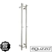 AGUZZO EZY FIT Heated Towel Rail - Double Vertical Square Tube - Bottom Wired - (200mm x H1400mm) - Polished SS