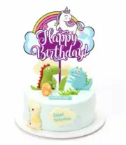 Rainbow Unicorn Cake Toppers Birthday Party Decoration