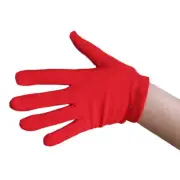 Child Red Costume Gloves ~ KIDS HALLOWEEN SUPERHERO DEVIL VAMPIRE SANTA DRESS UP