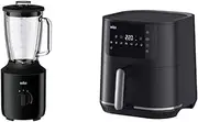 [Braun] MultiFry 5 HF5030, Air Fryer Oven with 6L Capacity, 80-200° Digital Temperature Control, RealAir Technology, 8 Preset Programs, Touch Control, Dishwasher Safe Basket, 1700W, Matte Black