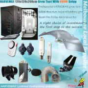 Hydroponics Mylar Grow Tent 1.2M Large Wing 600W Electronic HPS MH Lights 6" Fan