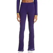 Sammy B Nordstrom Diamond Mesh Bootcut Pants Purple Lined Size M NWT