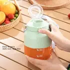 (Light Green)Portable Electric Juicer Blender Automatically Close Dual Use