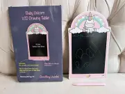 NEW! 9.5" Pink Baby Unicorn Theme LCD e-Paper Drawing Writing Electronic Tablet