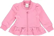 [Fred's World by Green Cotton] Baby Girls' Peplum Zip Jacket Cardigan Sweater, Pink, 62