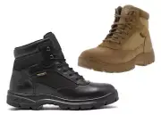 SKECHERS WORK Men's Waterproof, Electrical Hazard Safe, Tactical Mem Foam Boots