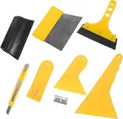 ULTECHNOVO 1 Set Car Film Squeegee Tool Kit Durable Plastic Film Wrapping Scrapers for Window Tinting Scratch Application Ergonomic Handle
