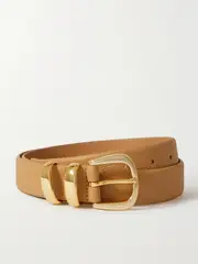 [Anderson's] Anderson's - Textured-leather Waist Belt - Beige - 65 65 Neutrals
