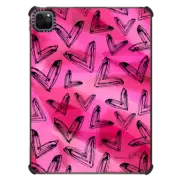 iPad Pro 11-inch (3rd/4th gen) iPad Impact Case Dripping Hearts Black on Pink