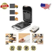 Stainless Steel 3-in-1 Sandwich Maker with Overheat Protection & Easy Clean