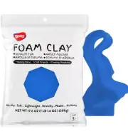 BOHS Blue Modeling Foam Clay - Squishy, Soft, Air Dry 500 Grams Slime Supplies
