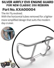 "SILVER AIRFLY EVO ENGINE GUARD" FIT FOR ROYAL ENFIELD NEW CLASSIC 350 REBORN