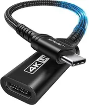 [JSAUX] USB C to HDMI Adapter, 4K Type C to HDMI Female [Thunderbolt 3/4 Compatible] HDMI to USBC Adapter for iPhone 16/15/Pro/Max/Plus MacBook Dell XPS TV Surface Samsung S25 S24 S23 Ultra-Black