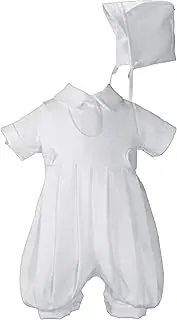 [Little Things Mean A Lot] Boys White Gabardine Christening Baptism Knicker Set