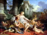 Art Neoclassicism Nude Ceramic Mural Backsplash Bath Tile #2150