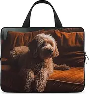 Laptop Shoulder Bag Laptop Bag Computer Bag Dog on Sofa Messenger Bag for Unisex, Dog on Sofa, 10inch
