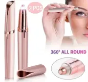 2x Womens Electric Hair Remover Face Eyebrow Trimmer Brows Razor Facial Epilator
