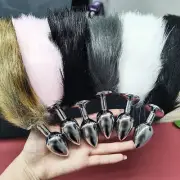 BDSM Metal Fox Tail Furry Plug for Adult Couples Roleplay Cosplay Fetish Games