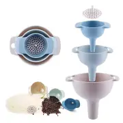 4 in 1 Kitchen Funnels for Filling Bottles, Kitchen Funnels with Detachable S...