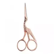 Stork Embroidery Scissors 89mm (3 1/2") Lightweight, Rose Gold Finish