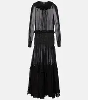 [Saint Laurent] Saint Laurent Silk gown UK 10 black