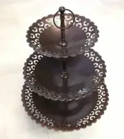 3 Tier Serving Stand Metal Tray Platter Buffet Tea Party Fruit Valentine's Day