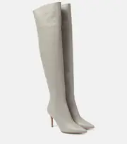 [Gianvito Rossi] Gianvito Rossi Jules leather over-the-knee boots AU 9.5 grey