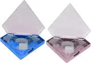 OATIPHO 2Pcs Diamond Shaped Eyelash Storage Box False Eyelash Organizer with Transparent Design for Easy Viewing and Protection Makeup Accessories for Dressing Table