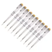 Voltage Test Screwdriver AC100-500V 3mm Slot LED Tester Electroprobe Pen 10PCS