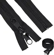 VILLFUL Tent Zipper Double-Sided Resin Zipper Replacement for Sleeping Bag Curtain Craft Tool