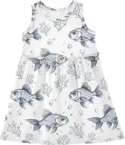 [Caihoyu] Girl Sleeveless Dresses Toddler Kids Swing Casual Spring Dresses Birthday Gift, Multicolor03, 3 Years