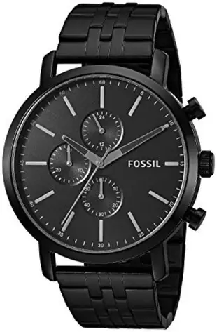 #全新 Fossil LUTHER CHRONOGRAPH BLACK STAINLESS STEEL 不鏽鋼 手錶 黑