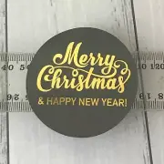 Gold Foil Black Christmas New Year Gift Stickers Christmas Party Stickers Labels