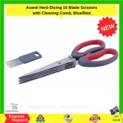 Avanti Herb Scissors Dura Edge Dicing Shears + Cleaning Comb Kitchen | NEW AU