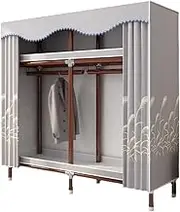 Cotton Portable Closets with Curtain Space Saving Portable Wardrobe Clothes Closet Quick and Easy to Assemble