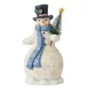 Jim Shore Snowman Bottle Brush Tree 6011160 NEW for 2022 Snowmen
