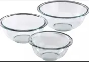 Pyrex Glass Mixing Bowl Set (3-Piece)
