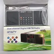 Infinity Digital Radio, Portable Radio,FM/AM Stereo Bluetooth USB BT-288AM Blue