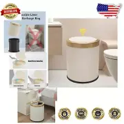 Touchless Motion Sensor Trash Can - 2.8 Gallon Cream White, Odor-Sealing Design