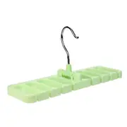3PCS Multifunctional Home Organizer Wardrobe Tie Rack Storage Rack, Color:Green